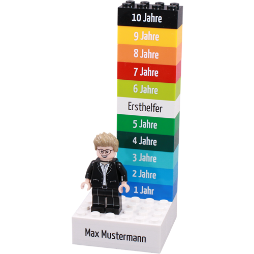 Jahressteine mit Minifigur und Sockel