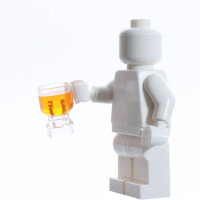 LEGO Trinkbecher, transarent / gelb