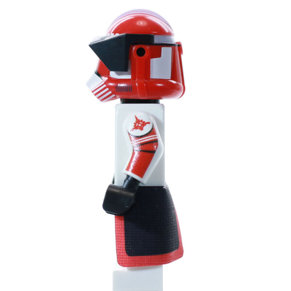 Custom Minifigur - Clone Commander Fox, rot, Sun-Visor, realistic Helmet