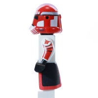 Custom Minifigur - Clone Commander Fox, rot, realistic Helmet