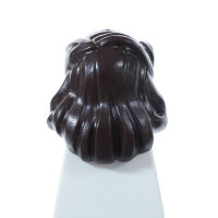 Haare, weiblich, mittellang, Locker, dunkelbraun