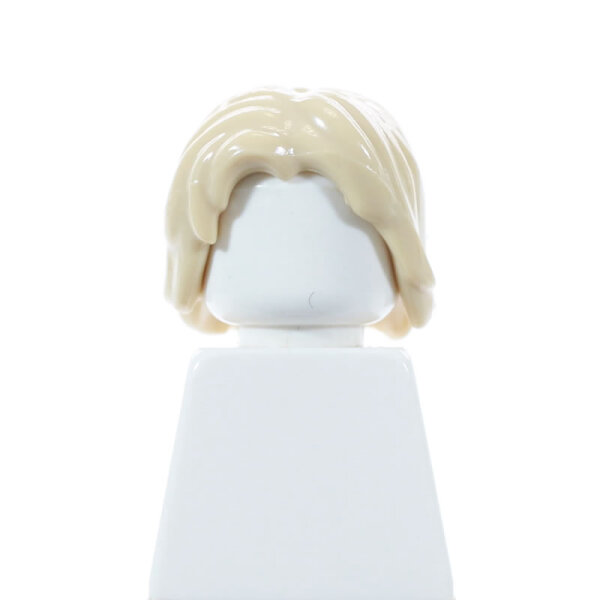 Haare, mittellang, voll, aschblond