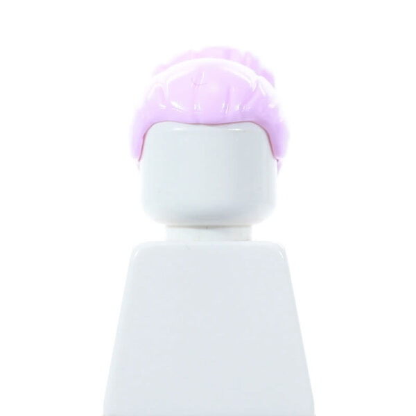 Haare, weiblich, geflochtener Dutt, rosa