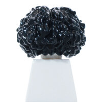 Haare, weiblich, mittellang, Curly-Locken, schwarz