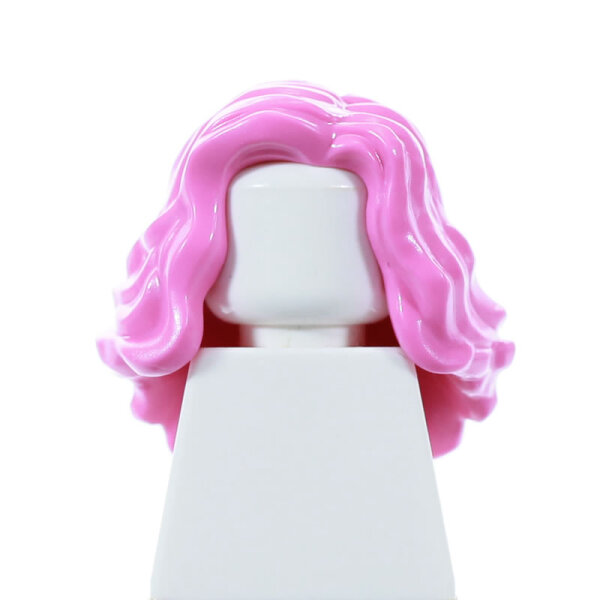 Haare, weiblich, lang, lockig, pink