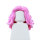 Haare, weiblich, lang, lockig, pink