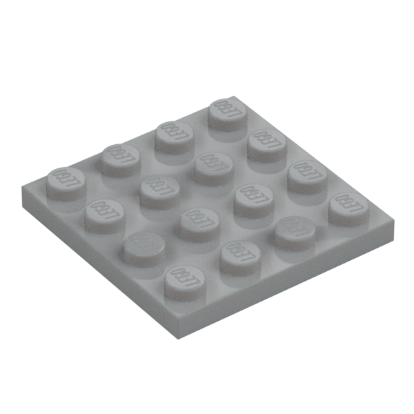 LEGO Platte 4x4, hellgrau