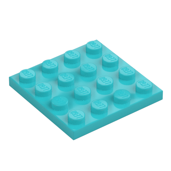 LEGO Platte 4x4, hellazurblau