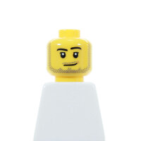 LEGO Kopf, gelb, Stoppelbart