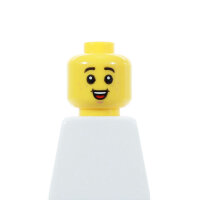 LEGO Kopf, gelb, Kind, lächelnd, Sommersprossen