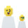 LEGO Kopf, gelb, Augenzwinkern, zweiseitig, Okular