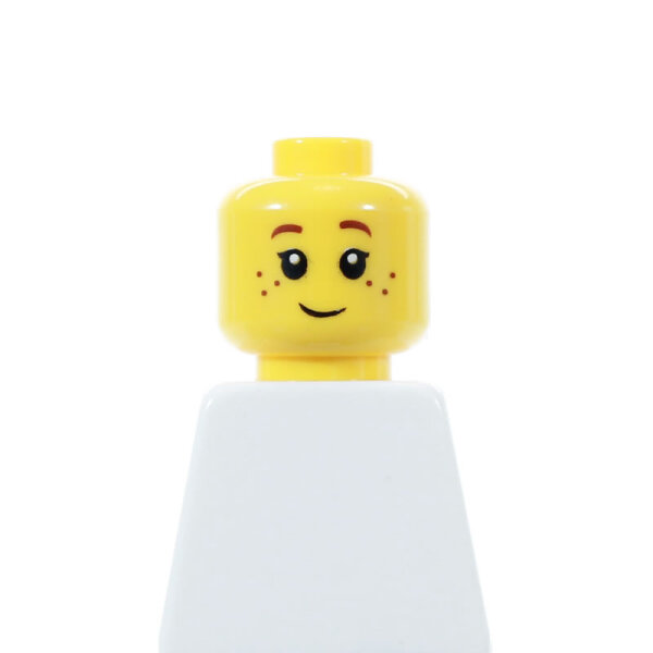 LEGO Kopf, gelb, Kind, Sommersprossen