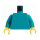 Torso & Arme plain dunkeltürkis, gelbe Hände