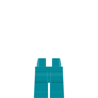 LEGO Beine plain, dunkeltürkis