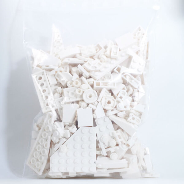 LEGO Steine, gemischt, 250g, Farbe weiß