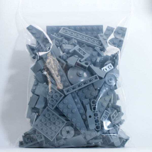 LEGO Steine, gemischt, 250g, Farbe dunkelgrau (dark bluish gray / dark stone grey)
