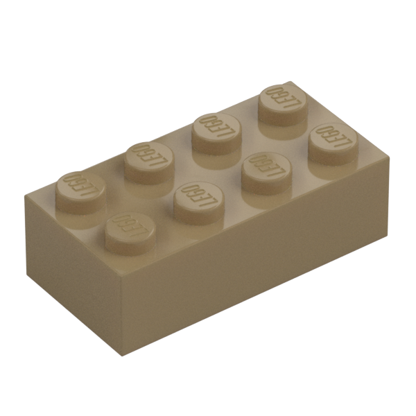 LEGO Stein 2x4, Sand Yellow | Dark Tan | schlamm