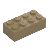 LEGO Stein 2x4, Sand Yellow | Dark Tan | schlamm