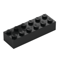 LEGO Stein 2x6, Black | Black | schwarz