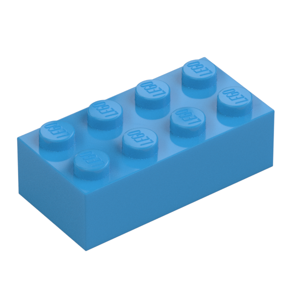 LEGO Stein 2x4, Dark Azure | Dark Azure | azurblau