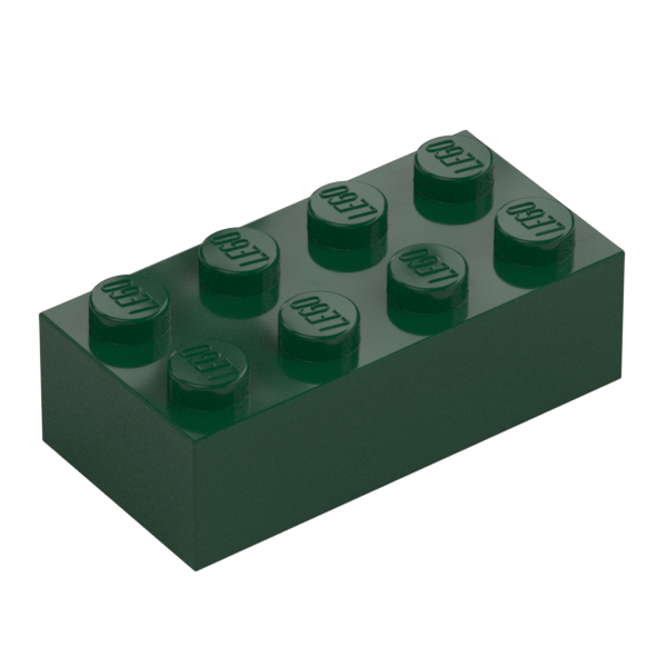 LEGO Stein 2x4, Earth Green | Dark Green | dunkelgrün