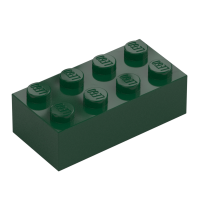 LEGO Stein 2x4, Earth Green | Dark Green |...