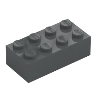 LEGO Stein 2x4, Dark Stone Grey | Dark Bluish Grey |...