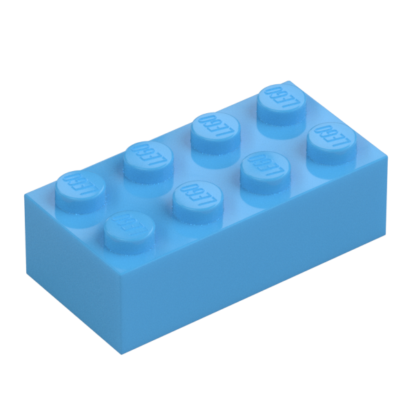 LEGO Stein 2x4, Medium Blue | Medium Blue | mittelblau