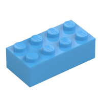 LEGO Stein 2x4, Medium Blue | Medium Blue&nbsp;| mittelblau
