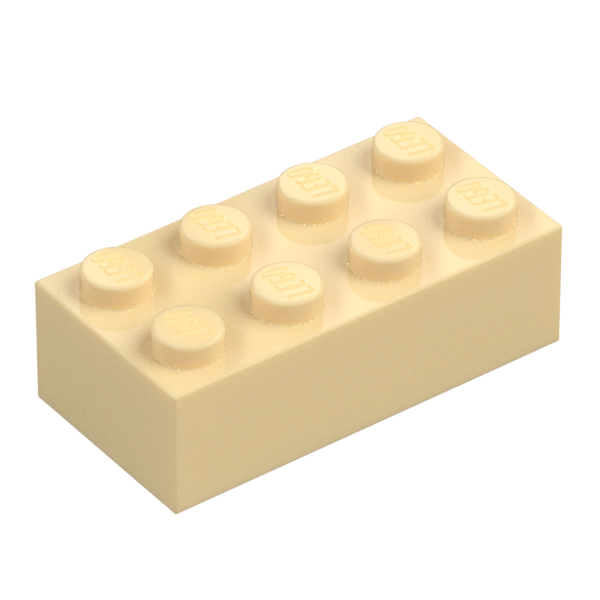 LEGO Stein 2x4, Brick Yellow | Tan | sand