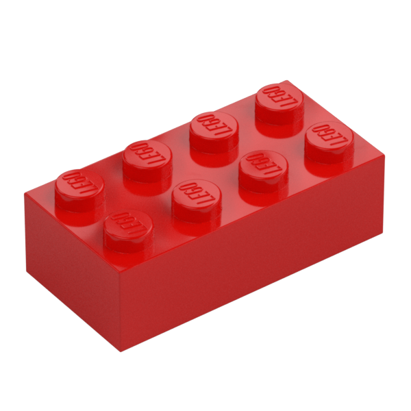 LEGO Stein 2x4, Bright Red | Red | rot