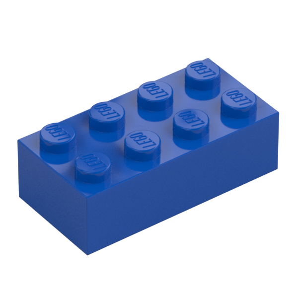 LEGO Stein 2x4, Bright Blue | Blue | blau
