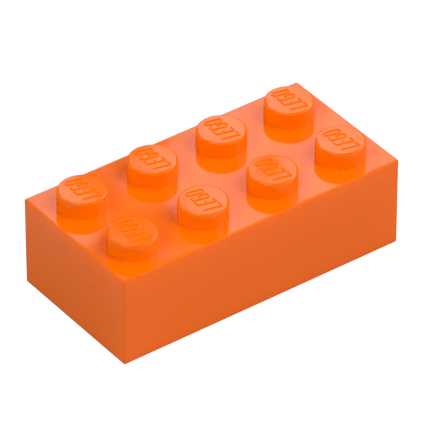 LEGO Stein 2x4, Bright Orange | Orange | orange