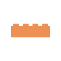 LEGO Stein 2x4, Bright Orange | Orange | orange