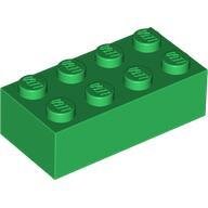 Brick 2x4, Dark Green | Green | gr&uuml;n