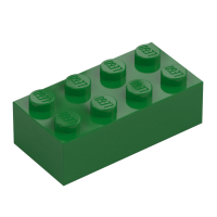 LEGO Stein 2x4, Dark Green | Green | gr&uuml;n
