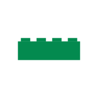 LEGO Stein 2x4, Dark Green | Green | grün