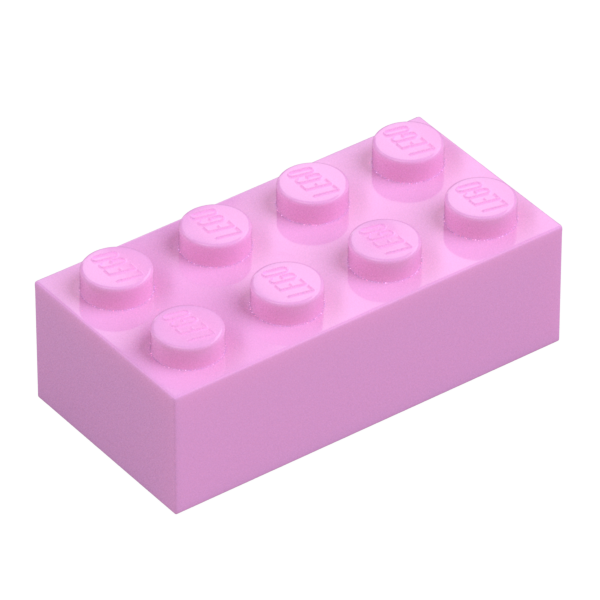 LEGO Stein 2x4, Light Purple | Bright Pink | rosa