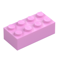 LEGO Stein 2x4, Light Purple | Bright Pink | rosa