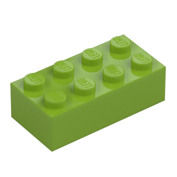 LEGO Stein 2x4, Bright Yellowish Green | Lime | limettengrün