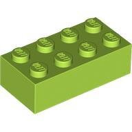 Brick 2x4, Bright Yellowish Green | Lime | limettengr&uuml;n