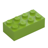 LEGO Stein 2x4, Bright Yellowish Green | Lime |...
