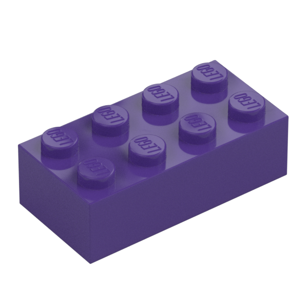 LEGO Stein 2x4, Medium Lilac | Dark Purple | dunkellila