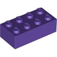 Brick 2x4, Medium Lilac | Dark Purple&nbsp;| dunkellila