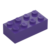 LEGO Stein 2x4, Medium Lilac | Dark Purple&nbsp;| dunkellila