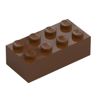 LEGO Stein 2x4, Reddish Brown | Reddish Brown |...