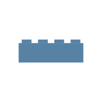 LEGO Stein 2x4, Sand Blue | Sand Blue | sandblau
