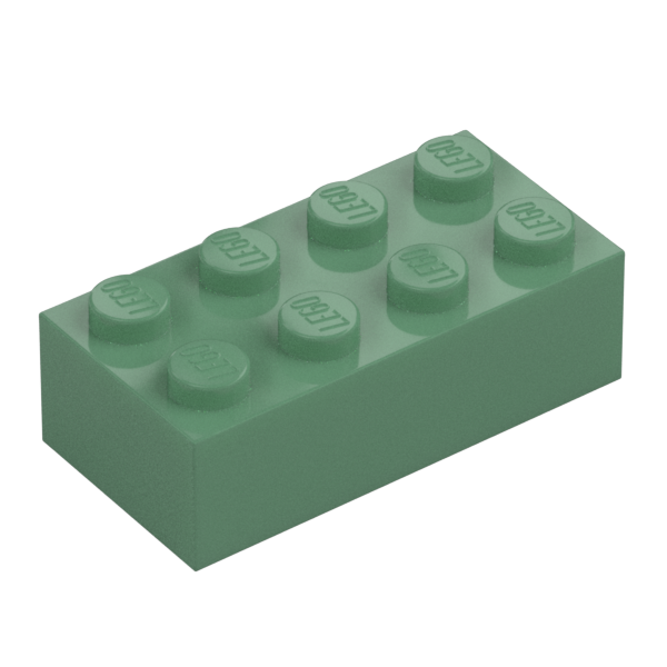 LEGO Stein 2x4, Sand Green | Sand Green | sandgrün
