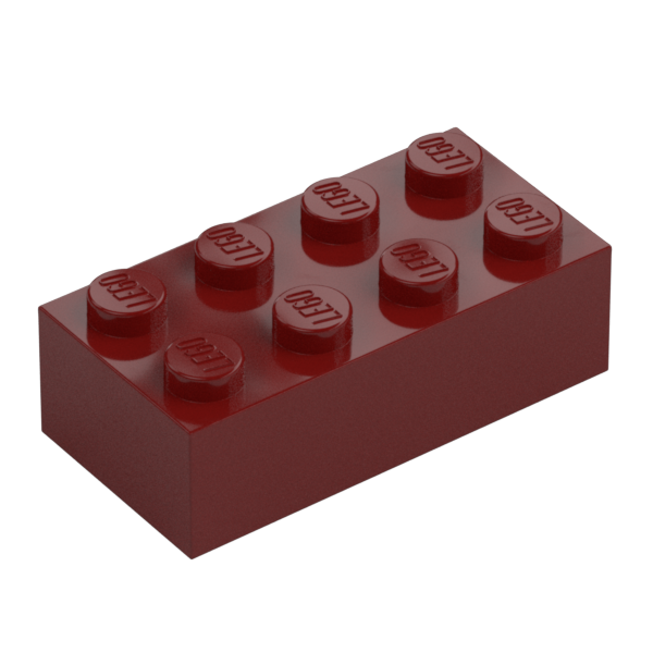 LEGO Stein 2x4, Dark Red | Dark Red | dunkelrot