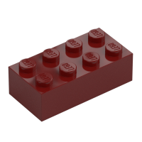 LEGO Stein 2x4, Dark Red | Dark Red | dunkelrot
